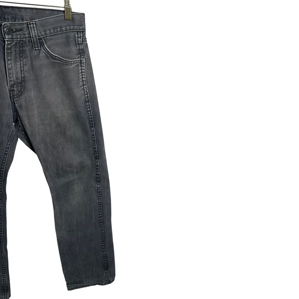 Levi's 513 Slim Straight‎ Jeans Mens 29x30 Grey Denim